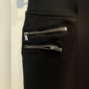 Abercrombie & Fitch Black Exposed Zipper Leggings